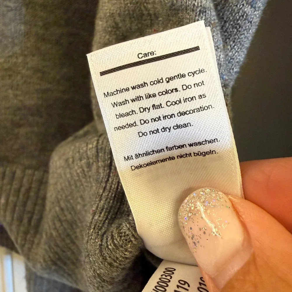 Smartwool Men's Gray Speckled Merino‎ Wool Blend Crew Neck Sweater Size L